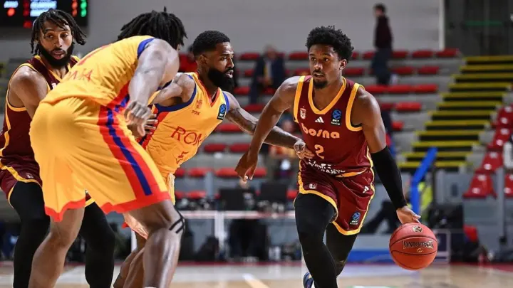 Detalj sa utakmice BC Roma – Bosna BH Telecom 27. oktobra 2026. Foto: EuroCup, putem Klix.ba