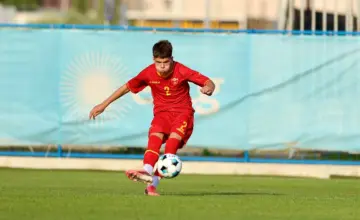 Pionirska fudbalska reprezentacija Crne Gore (U-15) na utakmici protiv Albanije 1. septembra 2026, arhiva. Foto: FSCG.