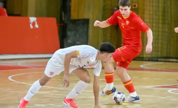 Omladinska futsal reprezentacija Crne Gore na prijateljskoj utakmici protiv Sjeverne Makedonije u Tivtu 27.10.2026.