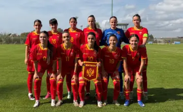Fotografija objavljena uz zvanični izvještaj FSCG o pobjedi crnogorskih kadetkinja nad Andorom 5:1, 26.10.2026. Foto: FSCG