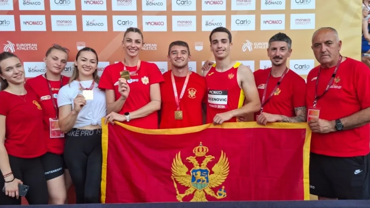 Crnogorska atletska reprezentacija nakon uspjeha u Monaku 2026