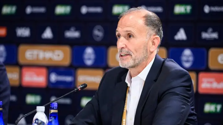 Ćus Bueno, izvršni direktor Evrolige, govori na zvaničnoj konferenciji za medije 2026. Foto: EuroLeague Basketball / Eurohoops. Nije snimak razgovora sa NBA u oktobru.