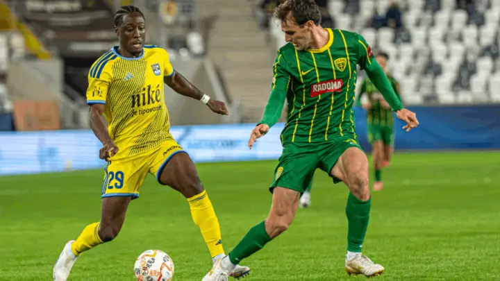 Stvarna fotografija sa utakmice FC Košice – MŠK Žilina 2:2, 25. oktobar 2026. Foto: Tomáš Cicoň / FC Košice.