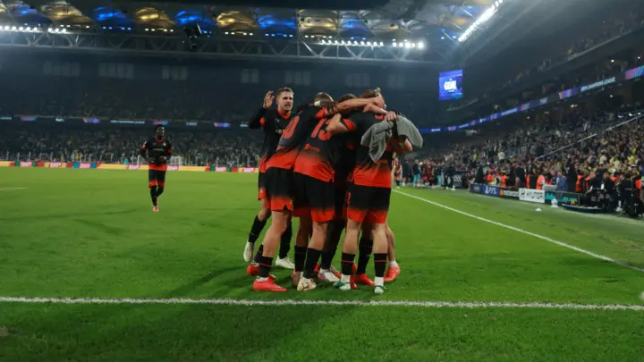 Autentična fotografija sa utakmice Fenerbahče – Slavija Prag 2:2, 20. oktobar 2026, treće kolo UEFA Lige šampiona. Foto SK Slavia Praha, originalna zvanična galerija.