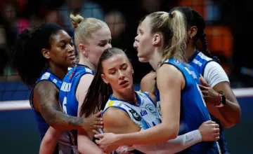 Odbojkašice Herceg Novog i Marice na meču kvalifikacija za Ligu šampiona u Plovdivu, 28. oktobar 2026.