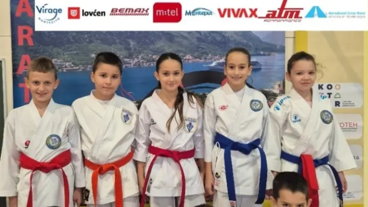 Karatisti Budućnost Bemaksa u izvještaju sa Kupa grada Kotora 24. oktobra 2026. Foto: KK Budućnost Bemax / MINA.
