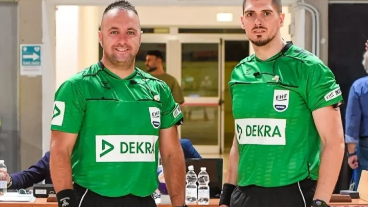 Bogdan Kaluđerović i Stefan Ivanović, crnogorske rukometne sudije