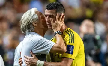Kristijano Ronaldo i selektor Portugala Žorž Žezus na fotografiji koju je News Central TV objavio uz vijest o preliminarnom spisku Portugala 27. oktobra 2026. Nije fotografija sa saopštavanja spiska.