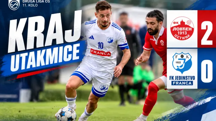 Lovćen savladao Jedinstvo 2:0 u 11. kolu Druge crnogorske lige