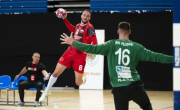 Rukometaši Lovćena na arhivskoj fotografiji sa Superkupa 2026. Foto: Matchlens.me / Vijesti. Nije sa meča HC Berhem – Lovćen 17.10.2026.