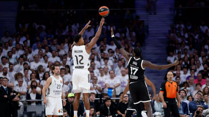 Real Madrid – Partizan, košarkaši u akciji, arhivska fotografija iz 2025, izvor esdiario.com