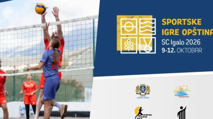 Sportske igre opština 2026 u Sportskom centru Igalo, fotografija Crnogorski savez kompanijskog sporta / Primorski portal