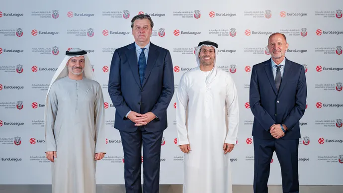 Zvanični prateći vizual saopštenja Abu Dhabi Media Office od 27. oktobra 2026. o Fajnal-foru Evrolige 2027. i 2029.