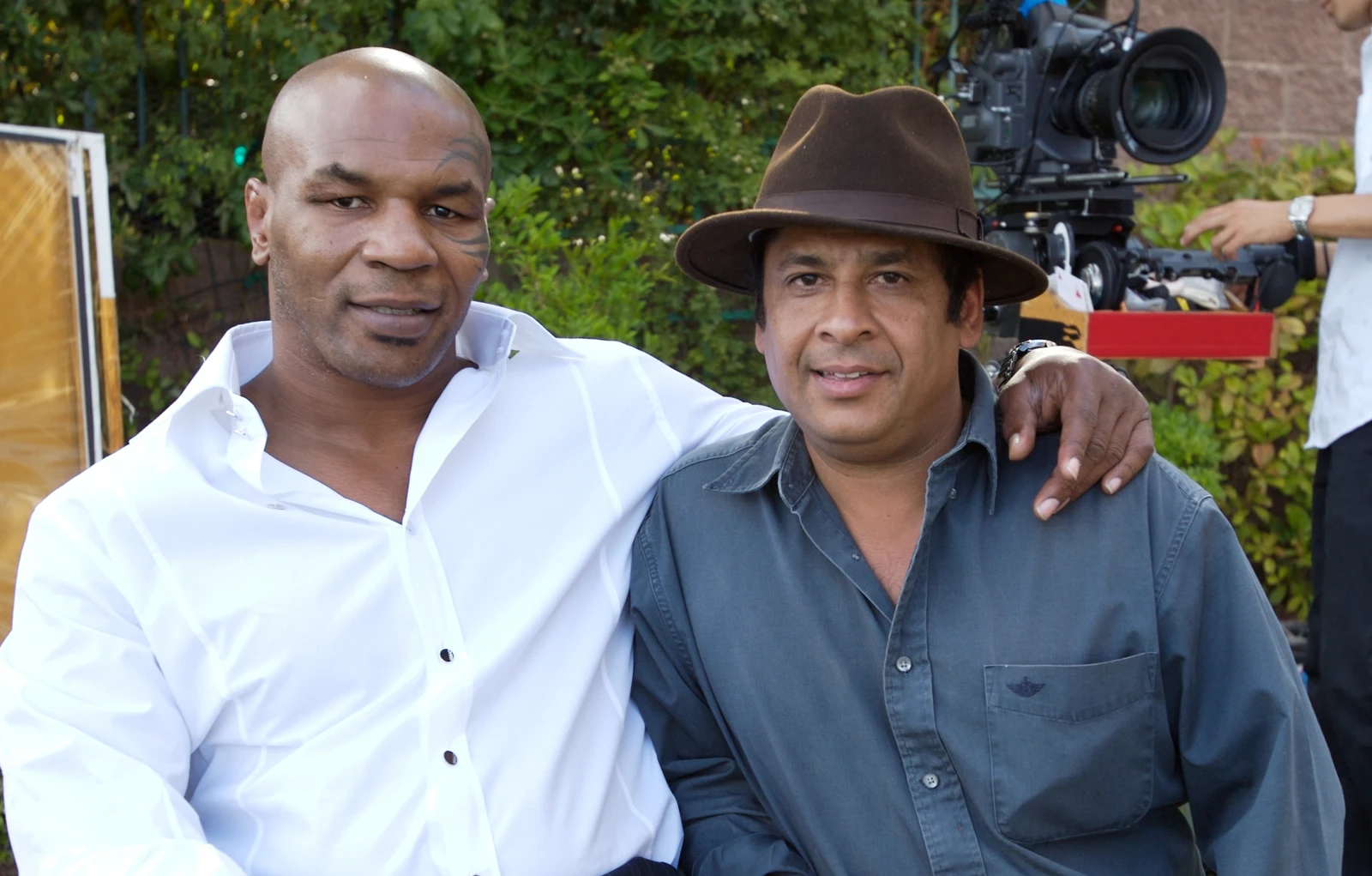 Sanjay F. Gupta i Mike Tyson na snimanju u Kaliforniji, 1. juna 2013.
